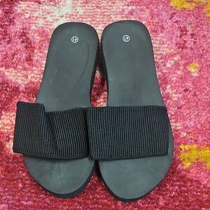 Black Slide Sandals